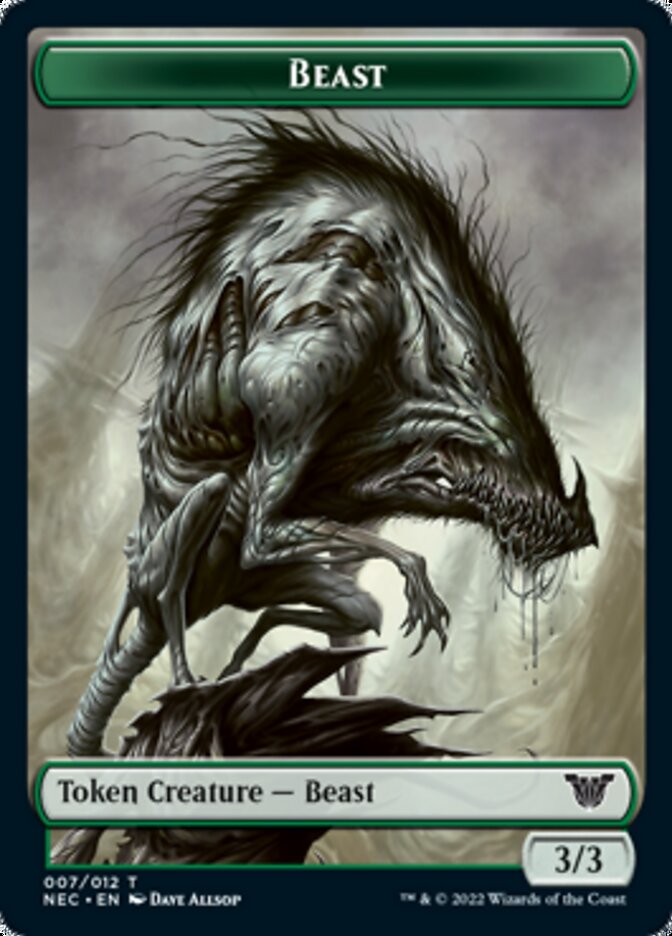 Beast // Treasure Double-sided Token [Kamigawa: Neon Dynasty Commander Tokens] | Grognard Games