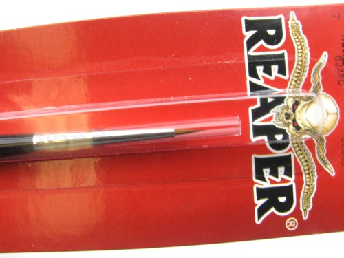 Reaper 08605 Super Detail Brush No 10/0 Round Paint Brush Kolinsky Sable Master Series Reaper | Grognard Games