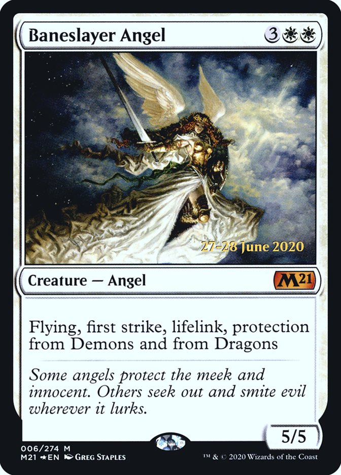 Baneslayer Angel  [Core Set 2021 Prerelease Promos] | Grognard Games