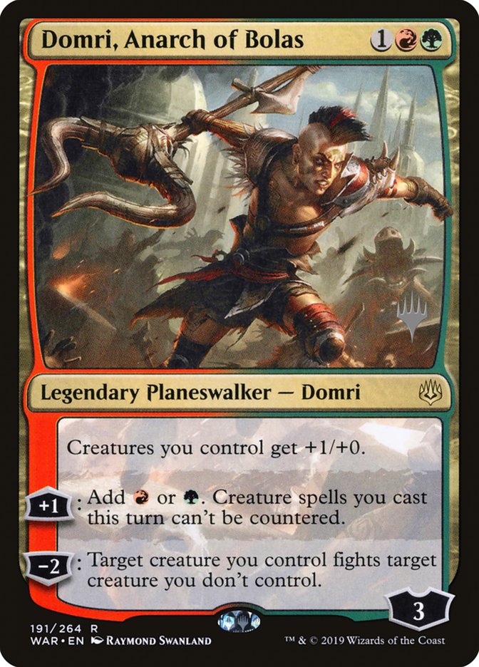Domri, Anarch of Bolas (Promo Pack) [War of the Spark Promos] | Grognard Games
