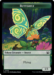 Butterfly // City's Blessing Double-Sided Token [March of the Machine Commander Tokens] | Grognard Games