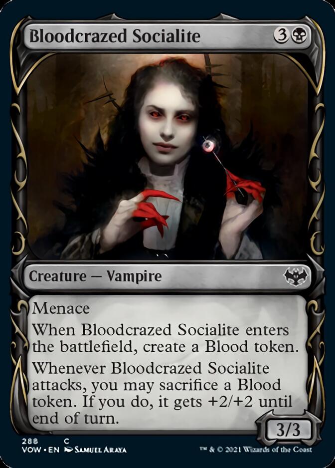 Bloodcrazed Socialite (Showcase Fang Frame) [Innistrad: Crimson Vow] | Grognard Games