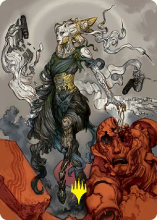 Tamiyo, Compleated Sage Art Card (Gold-Stamped Signature) [Kamigawa: Neon Dynasty Art Series] | Grognard Games