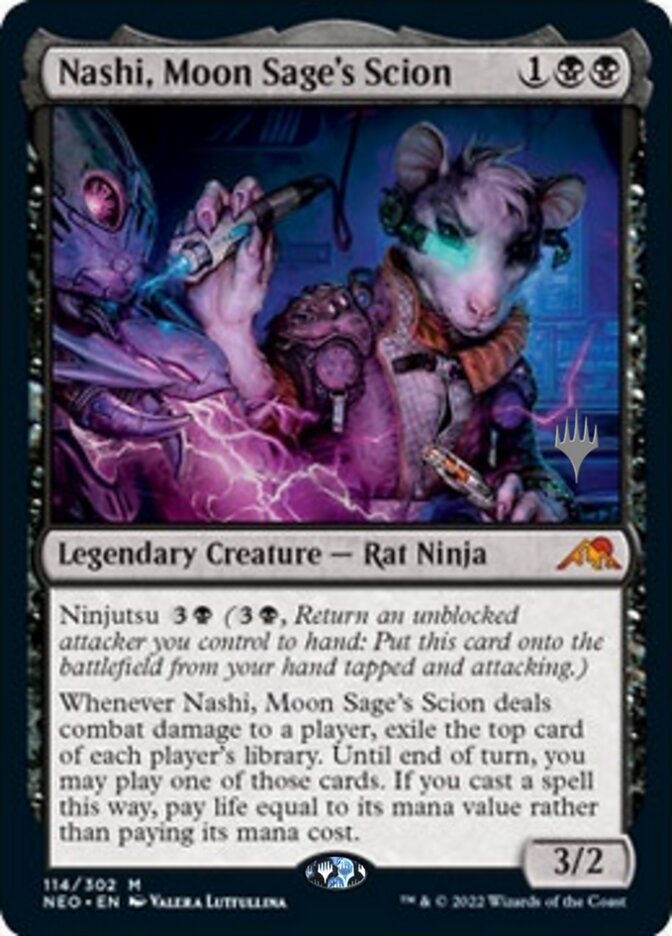 Nashi, Moon Sage's Scion (Promo Pack) [Kamigawa: Neon Dynasty Promos] | Grognard Games