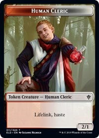 Human Cleric // Food (15) Double-sided Token [Throne of Eldraine Tokens] | Grognard Games