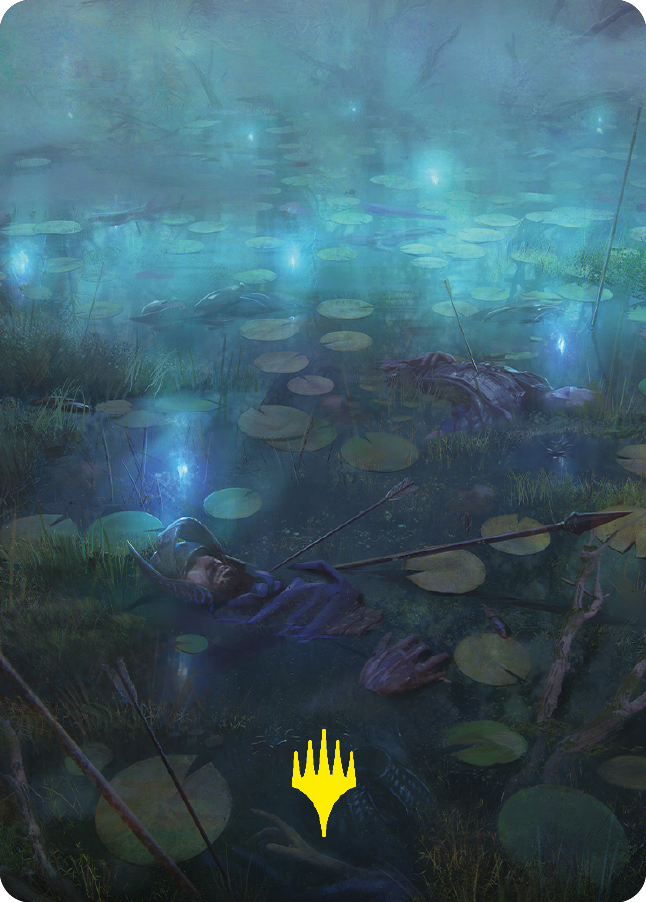 The Dead Marshes Art Card (Gold-Stamped Signature) [The Lord of the Rings: Tales of Middle-earth Art Series] | Grognard Games