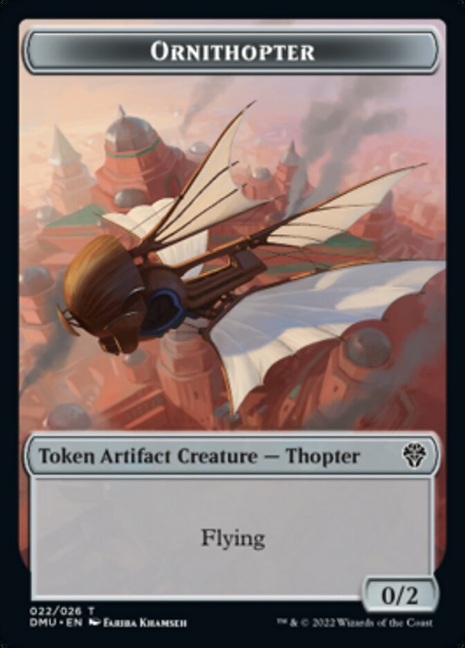 Phyrexian // Ornithopter Double-sided Token [Dominaria United Tokens] | Grognard Games