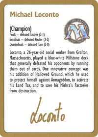 1996 Michael Loconto Biography Card [World Championship Decks] | Grognard Games