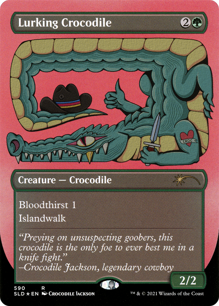 Lurking Crocodile (Foil Etched) [Secret Lair Drop Promos] | Grognard Games