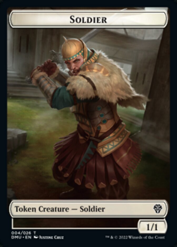 Soldier // Stangg Twin Double-sided Token [Dominaria United Tokens] | Grognard Games