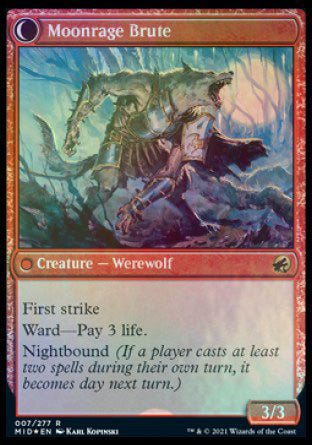 Brutal Cathar // Moonrage Brute [Innistrad: Midnight Hunt Prerelease Promos] | Grognard Games