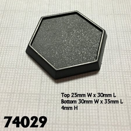 Base Boss 74029 1 Inch Hex (Black) Plastic (20) | Grognard Games