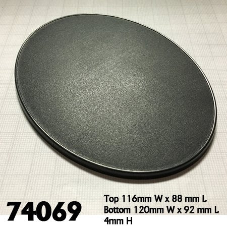 Base Boss 74069 120mm x 92mm Oval Base Plastic (10) | Grognard Games
