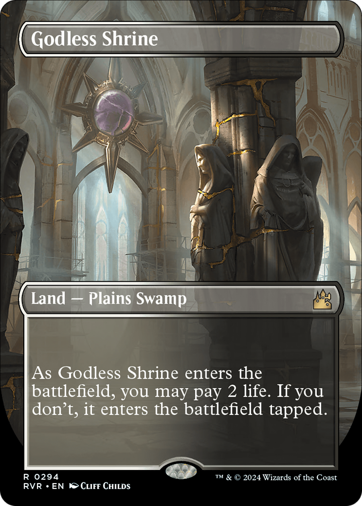 Godless Shrine (Borderless) [Ravnica Remastered] | Grognard Games