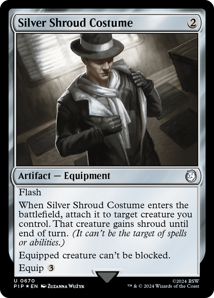 Silver Shroud Costume (Surge Foil) [Fallout] | Grognard Games
