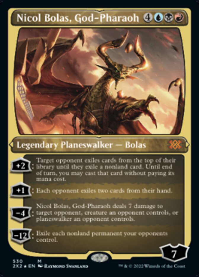 Nicol Bolas, God-Pharaoh (Foil Etched) [Double Masters 2022] | Grognard Games