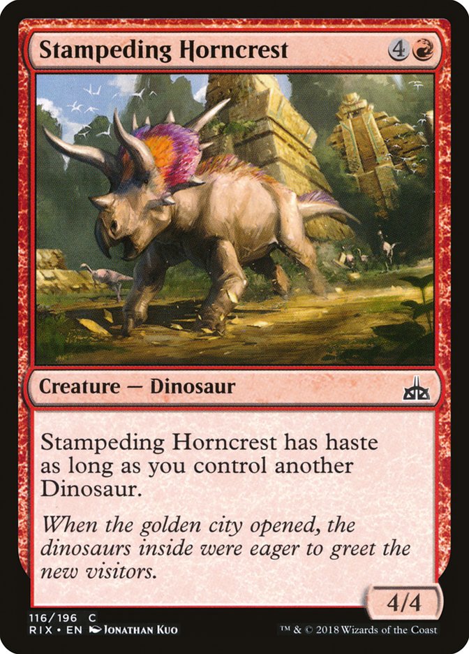 Stampeding Horncrest [Rivals of Ixalan] | Grognard Games