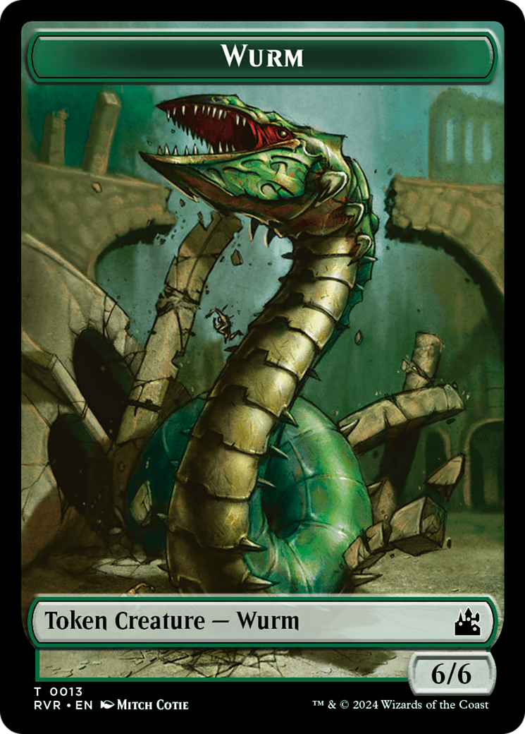 Bird // Wurm Double-Sided Token [Ravnica Remastered Tokens] | Grognard Games