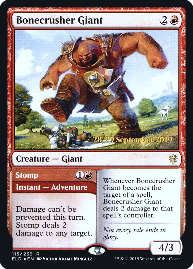 Bonecrusher Giant // Stomp [Throne of Eldraine Prerelease Promos] | Grognard Games