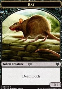 Rat (003) // Cat (001) Double-sided Token [Commander 2017 Tokens] | Grognard Games