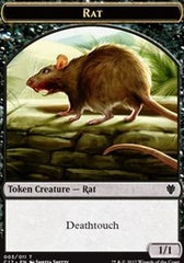 Rat (003) // Cat (001) Double-sided Token [Commander 2017 Tokens] | Grognard Games