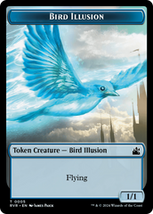 Elf Knight // Bird Illusion Double-Sided Token [Ravnica Remastered Tokens] | Grognard Games