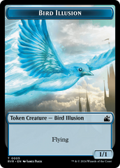 Bird // Bird Illusion Double-Sided Token [Ravnica Remastered Tokens] | Grognard Games