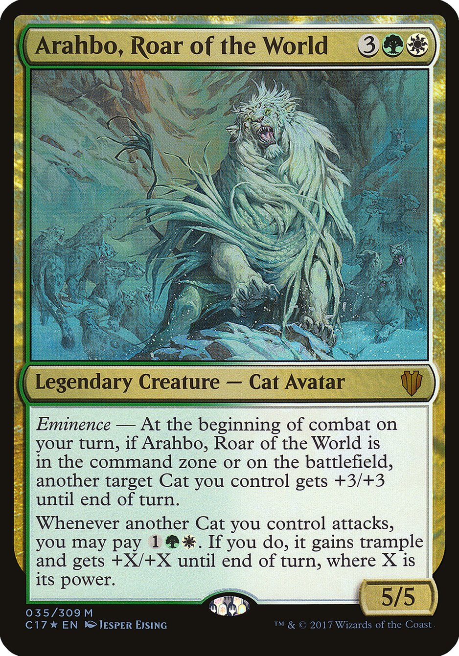 Arahbo, Roar of the World (Oversized) [Commander 2017 Oversized] | Grognard Games