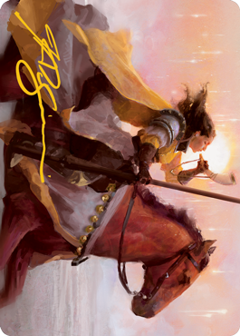 Sunrise Cavalier Art Card (Gold-Stamped Signature) [Innistrad: Midnight Hunt Art Series] | Grognard Games