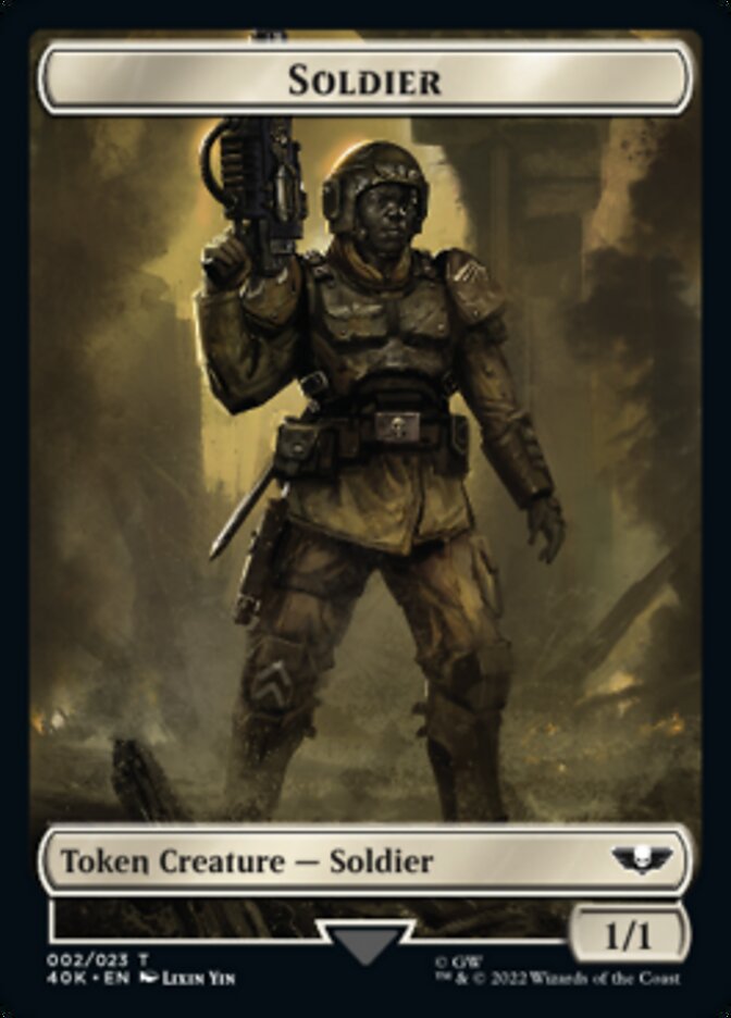 Soldier (002) // Space Marine Devastator Double-sided Token [Universes Beyond: Warhammer 40,000 Tokens] | Grognard Games