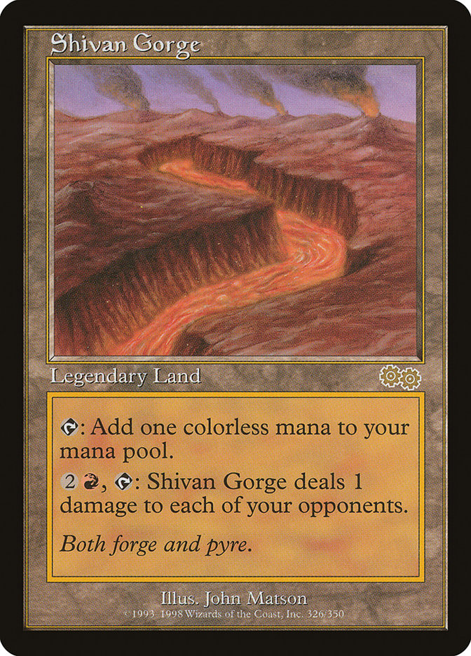 Shivan Gorge [Urza's Saga] | Grognard Games