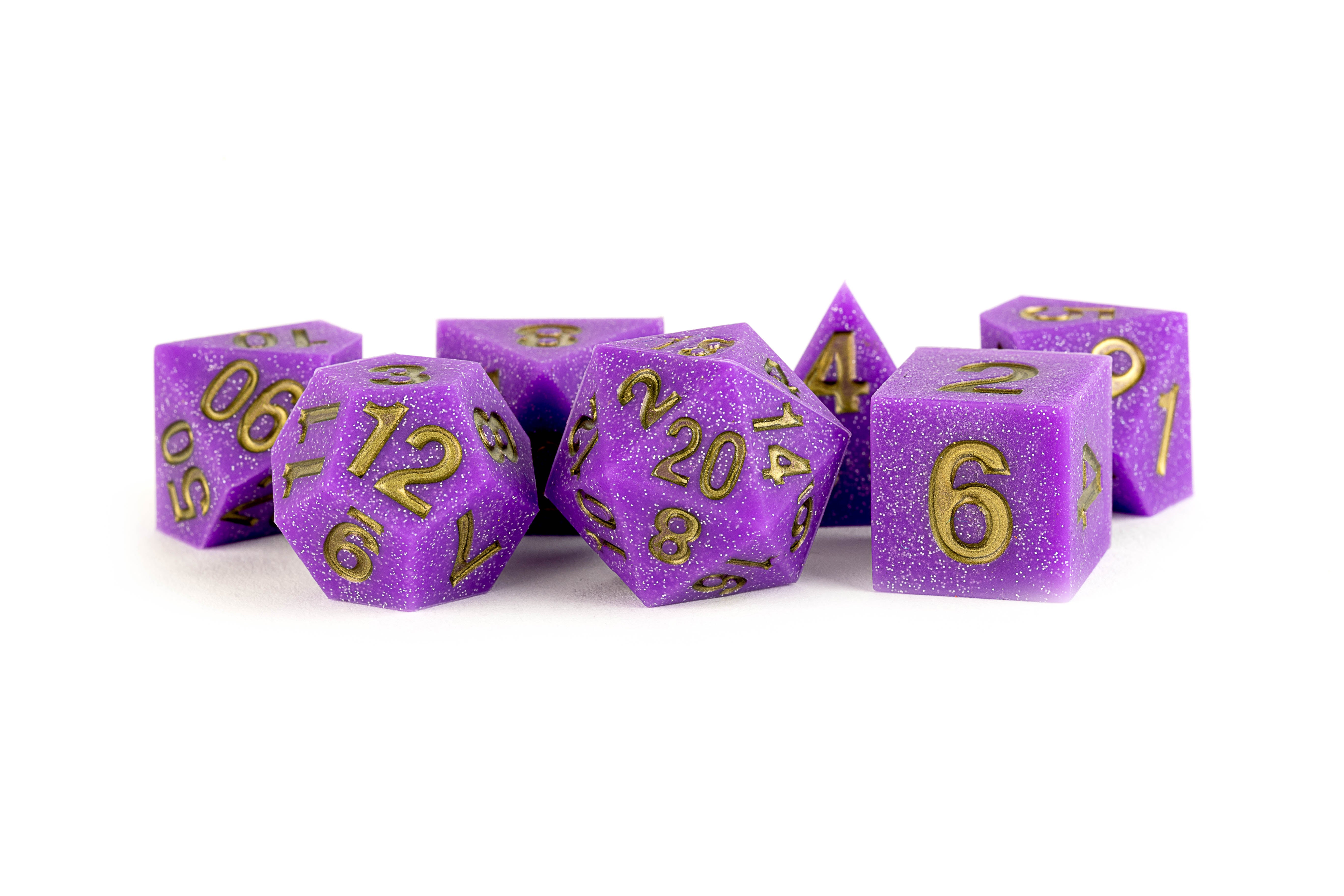 Metallic Dice Games Sharp Edge Silicone Rubber Dice Set: Regal Ricochet | Grognard Games