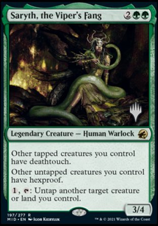 Saryth, the Viper's Fang (Promo Pack) [Innistrad: Midnight Hunt Promos] | Grognard Games