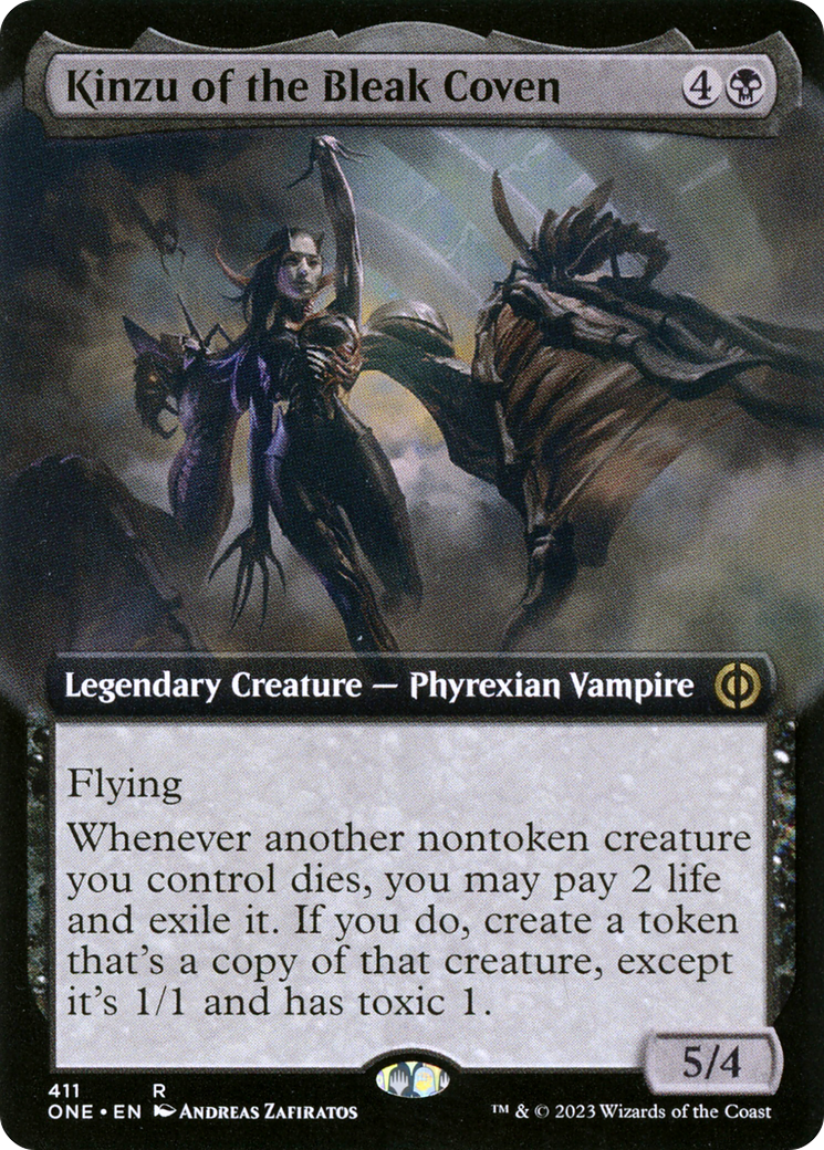 Kinzu of the Bleak Coven (Extended Art) [Phyrexia: All Will Be One] | Grognard Games