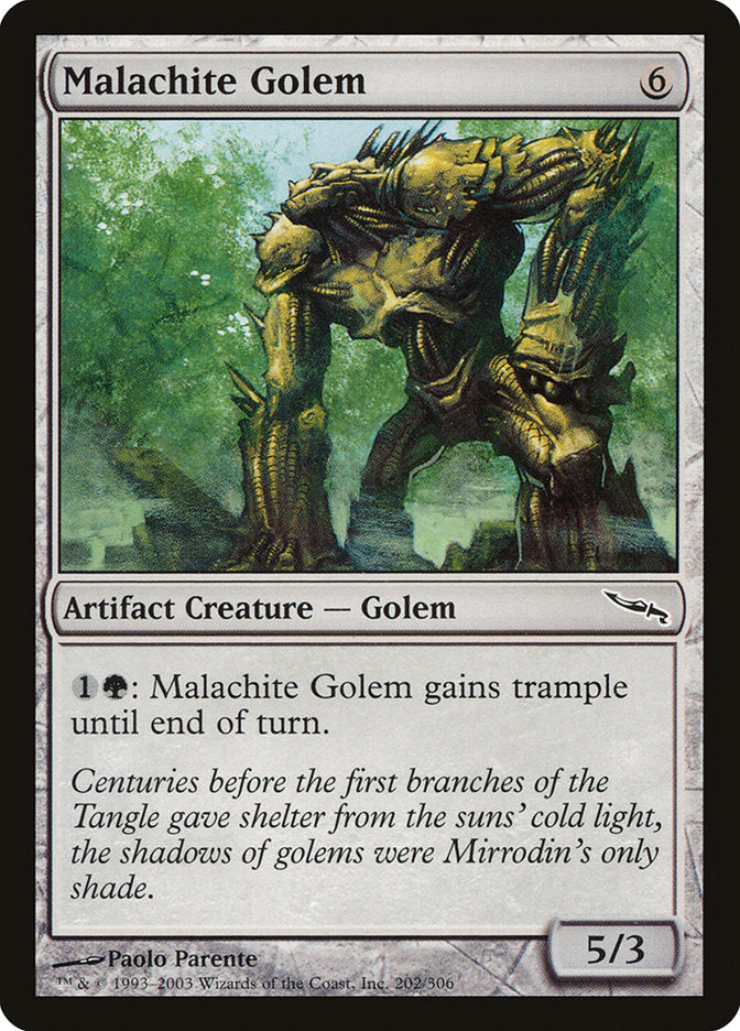 Malachite Golem [Mirrodin] | Grognard Games