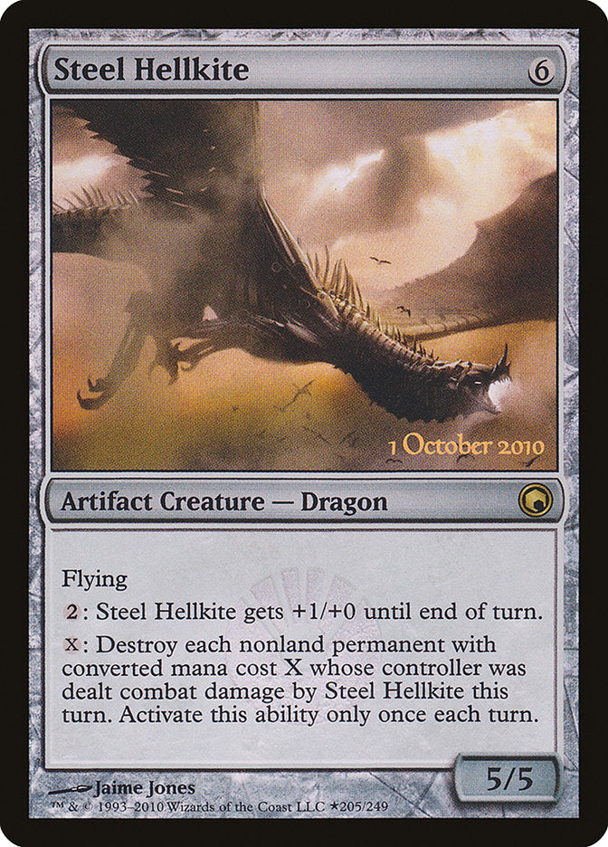 Steel Hellkite [Scars of Mirrodin Prerelease Promos] | Grognard Games