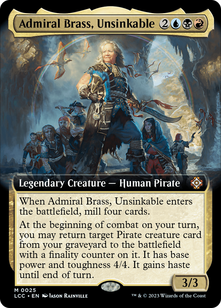 Admiral Brass, Unsinkable (Extended Art) [The Lost Caverns of Ixalan Commander] | Grognard Games