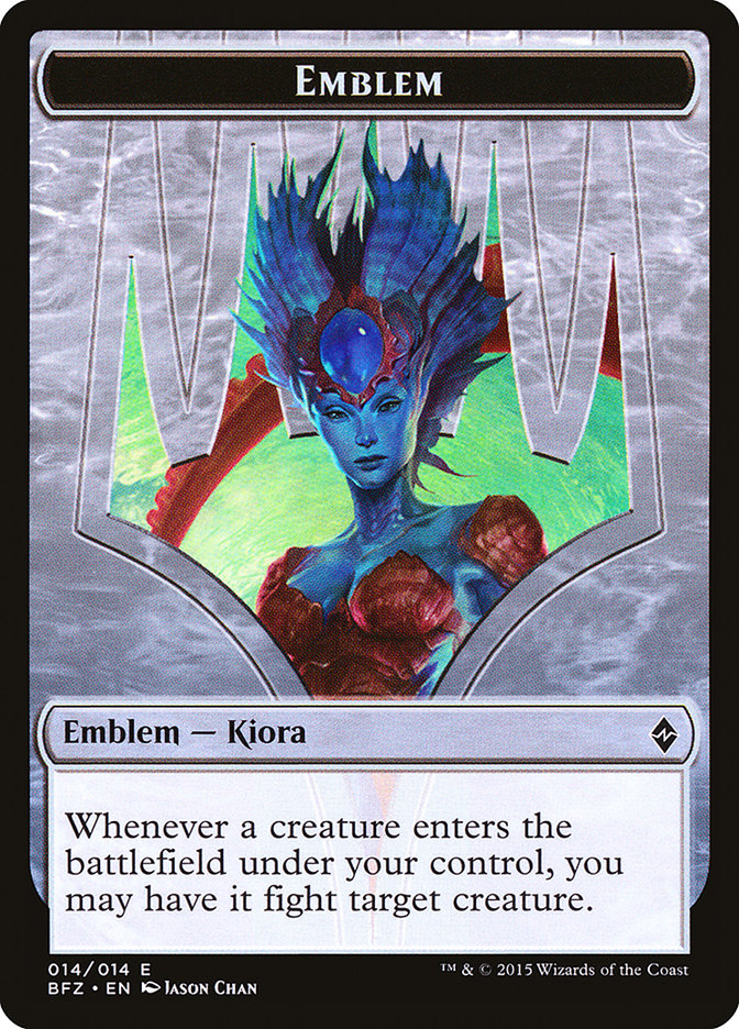 Kiora, Master of the Depths Emblem [Battle for Zendikar Tokens] | Grognard Games