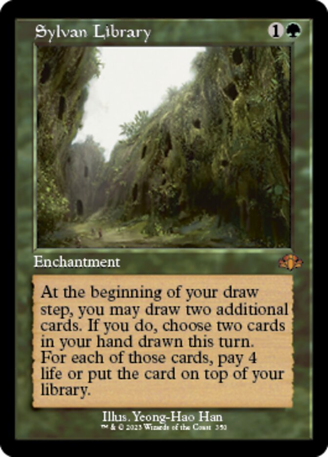 Sylvan Library (Retro) [Dominaria Remastered] | Grognard Games