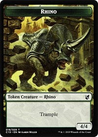Rhino // Egg Double-sided Token [Commander 2019 Tokens] | Grognard Games