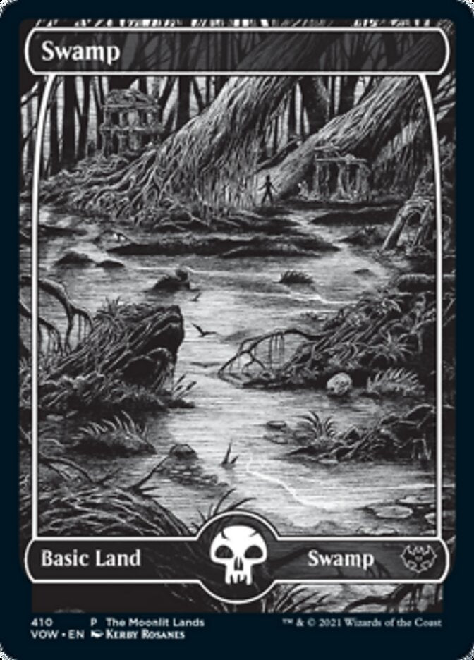 Swamp (The Moonlit Lands) (Foil Etched) [Innistrad: Crimson Vow Promos] | Grognard Games