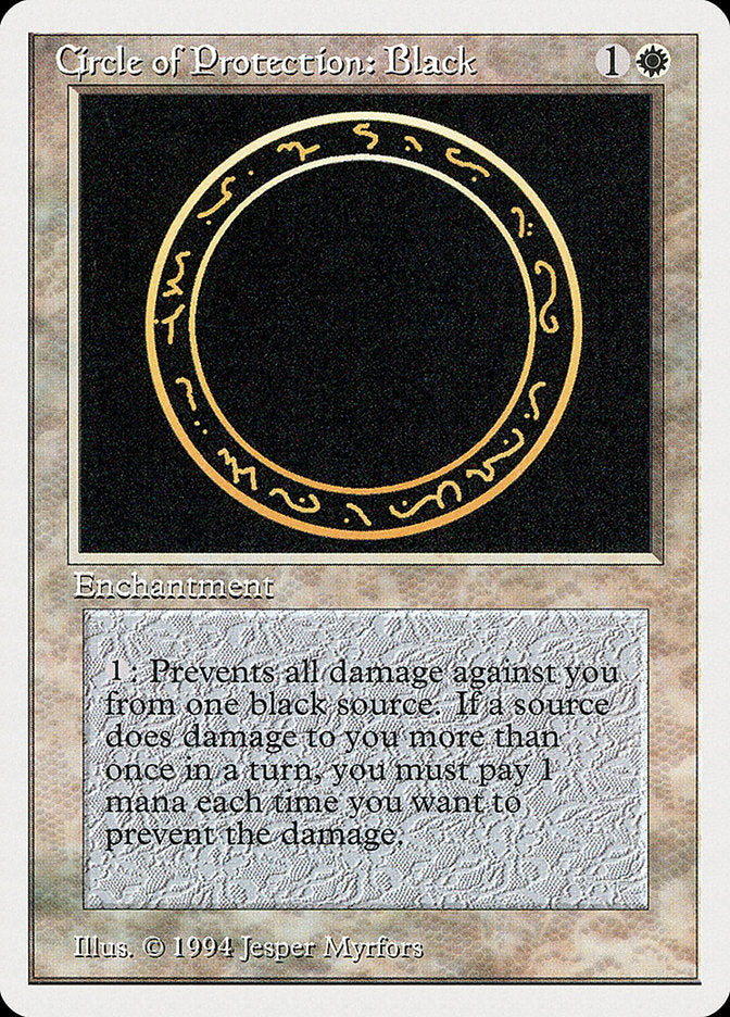 Circle of Protection: Black [Summer Magic / Edgar] | Grognard Games