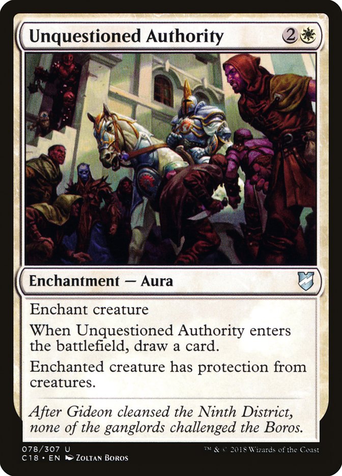 Unquestioned Authority [Commander 2018] | Grognard Games