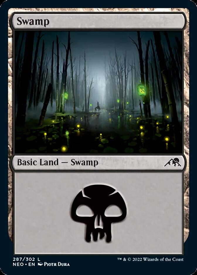 Swamp (287) [Kamigawa: Neon Dynasty] | Grognard Games