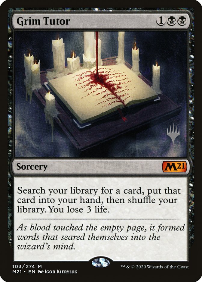 Grim Tutor (Promo Pack) [Core Set 2021 Promos] | Grognard Games