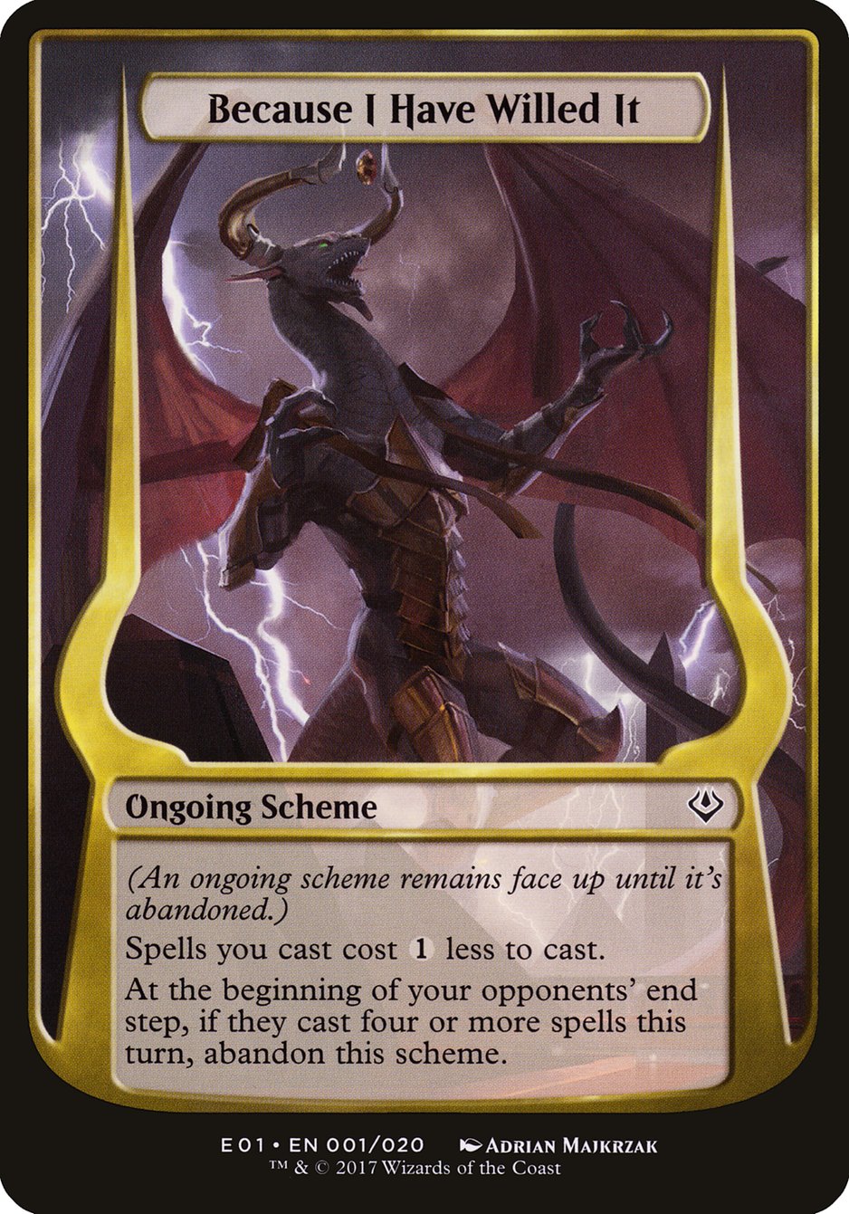 Because I Have Willed It (Schemes) [Archenemy: Nicol Bolas Schemes] | Grognard Games