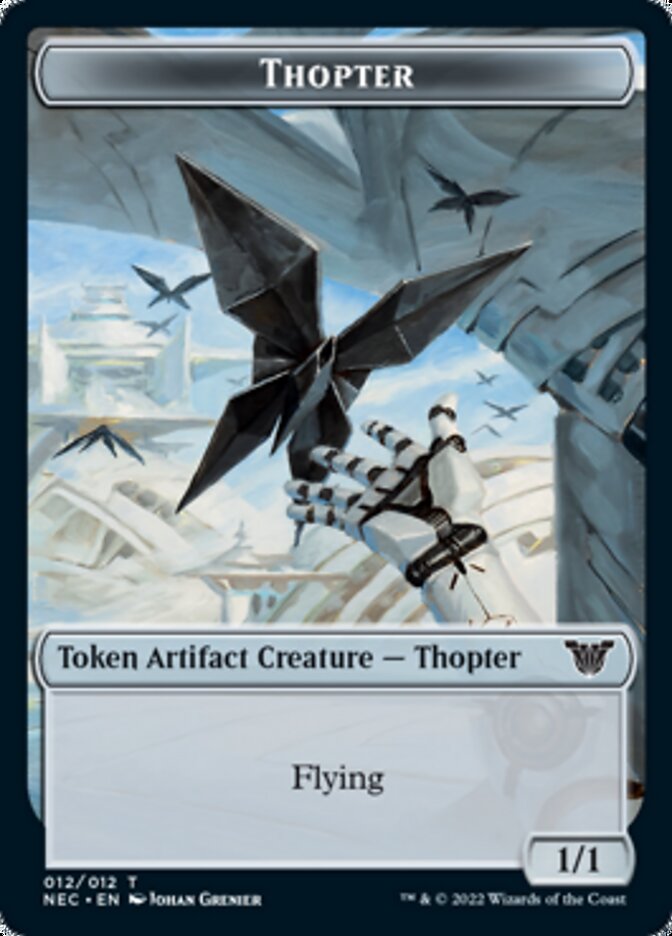 Thopter // Spirit (002) Double-sided Token [Kamigawa: Neon Dynasty Commander Tokens] | Grognard Games