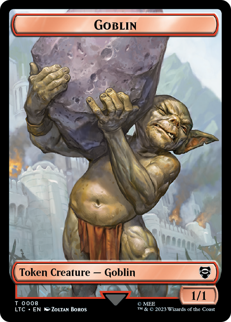 Goblin // Wraith Double-Sided Token [The Lord of the Rings: Tales of Middle-Earth Commander Tokens] | Grognard Games