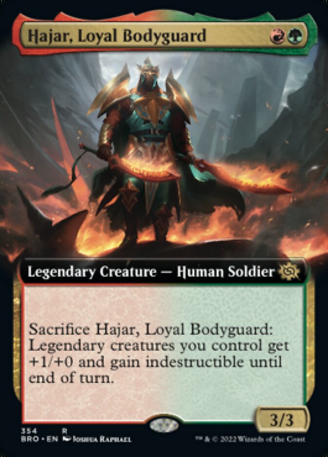 Hajar, Loyal Bodyguard (Extended Art) [The Brothers' War] | Grognard Games