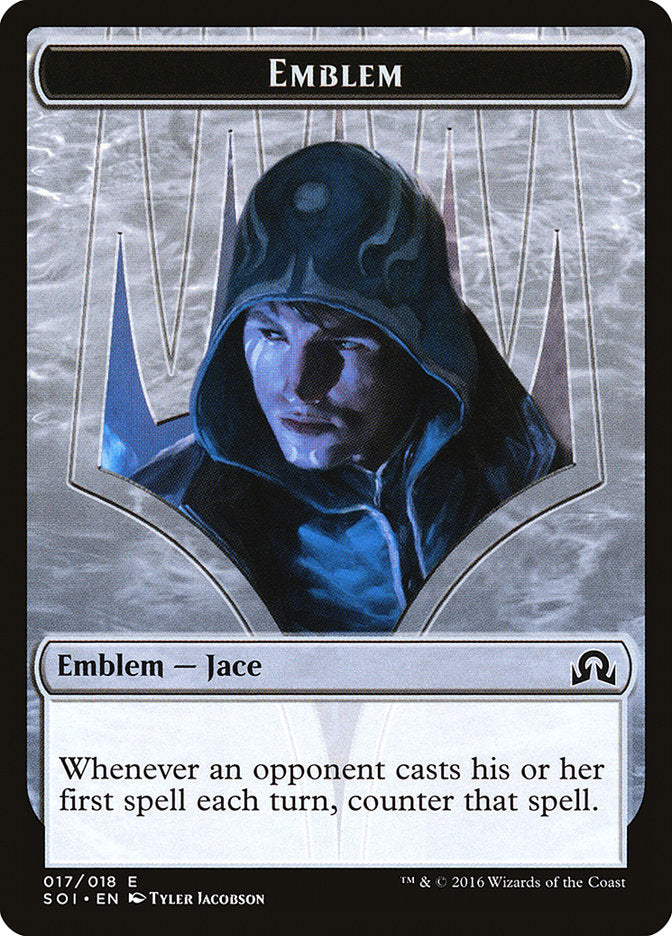 Jace, Unraveler of Secrets Emblem [Shadows over Innistrad Tokens] | Grognard Games